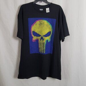 Marvel The Punisher T-Shirt NEW XL Skull Logo graphic tee COLORFUL short sleeve